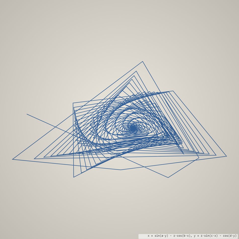 Biomorph-like form grown from an iterated function system.